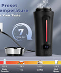 Global Travel Kettle With Dual Voltage 110-240V Portable Electric Kettle LCD Display Four Temperature Settings in use