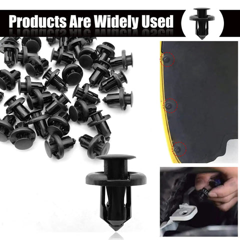 20 Pack Front Bumper Retainer Clips 10mm Fender Liner Clips Nylon Push Type Fasteners for Honda and Acura Installation