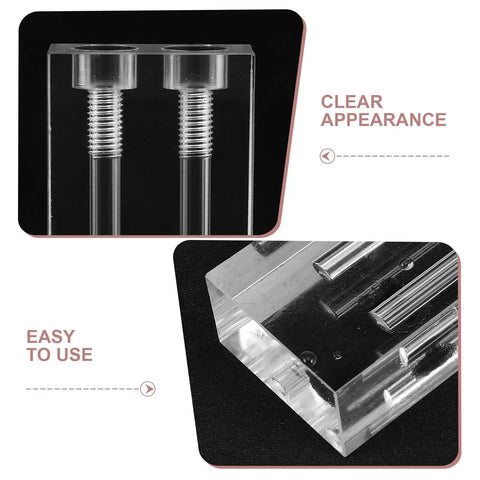 Oil Quality Comparator And Viscosity Test Tool For Cars With A 2 Hole Demo Stand For Engine And Transmission Oil Testing In Auto Diagnostics Made Easy For DIY Mechanics, clear acrylic stand