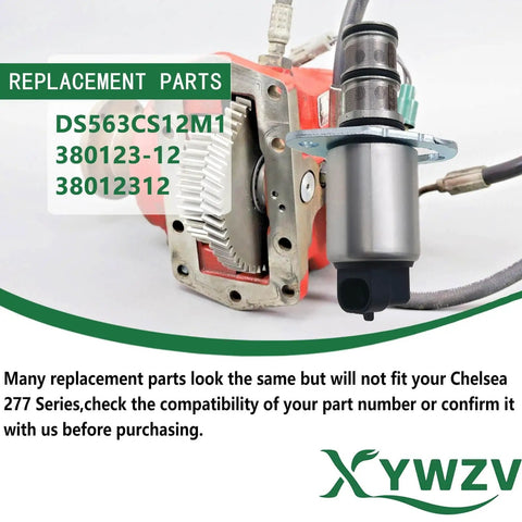 12V Hydraulic Cartridge Solenoid Valve For Chelsea 277 Series PTO Replaces 38012312 Stainless Steel Body