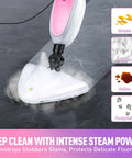 Fast Heat Up Steam Mop And Portable Handheld Steamer For Hardwood Floors Carpet Tile Grout, effectively cleaning stubborn stains.