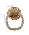 Rustic Rope Drawer Knob Pull Handle Made From Solid Metal Cabinet Door Pull Ring Dope Retro Vibe Hardware For Kitchen And Bedroom