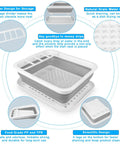 Must Have Collapsible Over Sink Dish Rack With Drainboard, Portable Kitchen Counter Drying Rack, space-saving design features