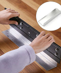 Hands using 16 Inch Sheet Metal Bender for HVAC Ductwork and Roofing Panels Hemming Forming, adjustable folding depths, steel construction