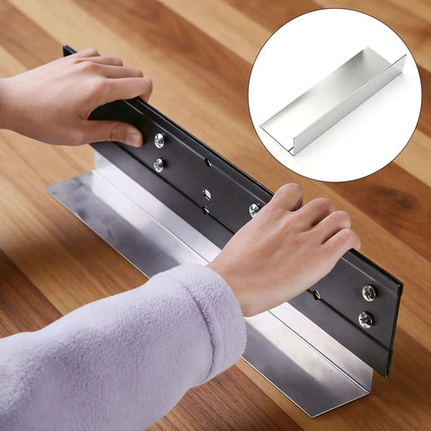 Hands using 16 Inch Sheet Metal Bender for HVAC Ductwork and Roofing Panels Hemming Forming, adjustable folding depths, steel construction