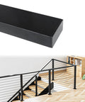4 Ft Black Cable Railing Handrail With Rectangular Stainless Steel Profile For Indoor And Outdoor Deck And Stair Railing System Weldless Design
