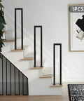 Dead Solid Three Foot U Shaped Staircase Handrail With Non Slip Grip Heavy Duty Galvanized Wrought Iron Railing in modern stairway