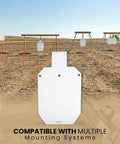 Heavy Duty AR500 Steel Silhouette Targets 12x20 2 Pack For Rifle And Pistol Range Practice Three Eighths Inch Thick Laser Cut Plates