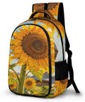 Country Sunflower Landscape Unisex Backpack With Large Capacity For Travel And Everyday Use, rustic sunflower design, polyester material