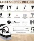 Negom Handheld Steam Cleaner High Pressure 2500W Portable Carpet & Grout Cleaner with 18 included steam cleaning accessories.