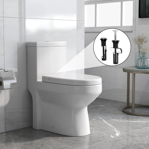 Two Piece Toilet Seat Screws Replacement Kit With Heavy Duty Stainless Steel Bolts Nuts And Washers Universal Top Mount Toilet Seat Hardware Set For Quick Easy Repair And Durable Performance on modern bathroom toilet.