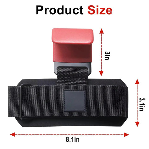 Product size of Two Pack Lifting Hook Wrist Strap Hand Grip Training Gloves, showing 3in x 8.1in dimensions, heavy duty grip gear.