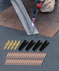 Flux Core MIG Welding Kit With Gasless Nozzles And 0.035 In Contact Tips And Diffusers for welding projects.
