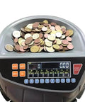 Piudoiliy Electric Coin Sorter Machine With Led Display And 8 Bins, counting coins with a digital display and hopper, business use.
