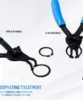 12 Piece Snap Ring Pliers Set With 300 External Rings, Heavy Duty Internal And External Pliers, Fixed Tip Design, Blue Handles