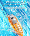 Dope Dual Motor RC Boat For Adults One Forty Third Scale Mini Remote Control Boat sleek orange design in water