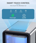Smart touch control panel on Snazzy Countertop Nugget Ice Maker With Auto Water Refill for easy operation.