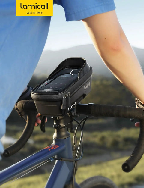 Waterproof Bike Frame Bag With 2 In 1 Phone Mount Top Tube Pouch For Cycling Quick Install Bicycle Phone Holder With Rain Cover