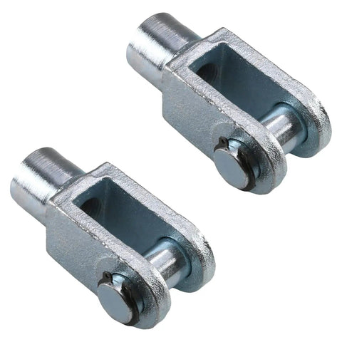 Two Pack Air Cylinder Clevis End Y Type Connector M16x1.5 Female Thread 78mm Length Heavy Duty Iron Pneumatic Fittings For Air Cylinder Foot Mounting Work, two iron clevis ends
