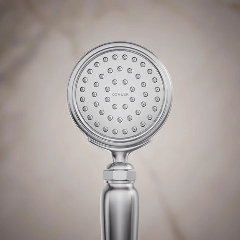 Artifacts Single Function Hand Shower with 1.75 GPM Flow, Polished Chrome Finish, front view showing spray face