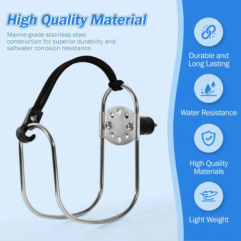 Heavy Duty Marine Grade Stainless Steel Life Buoy Holder For Boats Wall Mount Bracket Fits 24 To 30 Inch Life Preservers