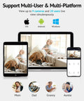1080P Indoor Security Camera For Home Surveillance With 360 Degree View Two Way Audio Night Vision Easy App Access on screens.