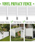 36 Inch Wide By 45 Inch High Outdoor Privacy Fence Panels For Air Conditioner Screens Vinyl White Plastic Picket Fence Enclosure