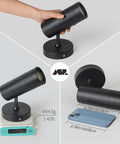 LED Dimmable Ceiling Spotlight For Indoor Accent Lighting, black, 7W 3000K, size and weight comparison with phone and scale
