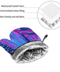 Hot Mess? No Way. These Abstract Fluid Oven Mitts And Pot Holders Bring The Heat With Super Cool 500 Degree Protection! Tough polyester with thick insulation.