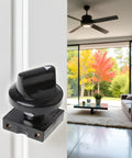 4-Position Rotary Fan Switch With 3 Speeds Plus Off Wall Mounted Ceiling Fan Control in modern living room setting