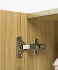 4 Pack Frameless Full Overlay Soft Close Cabinet Hinges for kitchen cabinets installed on wooden door, European concealed hinges, nickel plated.