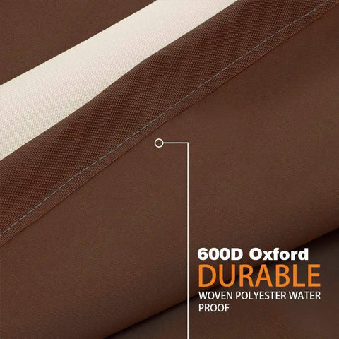 Close-up of 600D Oxford material for Waterproof Patio Furniture Cover With Padded Handles For Rectangular Dining Table And Chairs Heavy Duty