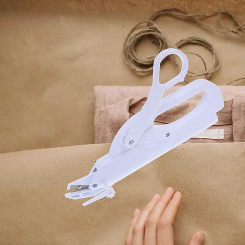 Electric Fabric Scissors Handheld Cutting Shears Cordless Multipurpose Sewing Tool For Quilting Tailor Work Portable White on fabric.