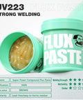 Lead-Free Solder Paste Flux 100G No-Clean For SMD PCB BGA Rework and Soldering Repair Tool with container and paste visible