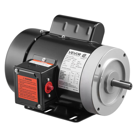 0.5 HP 1725 RPM Air Compressor Motor Single Phase 115V 230V 56 Frame With 5/8 Inch Shaft And CW CCW Rotation TEFC Cooling.