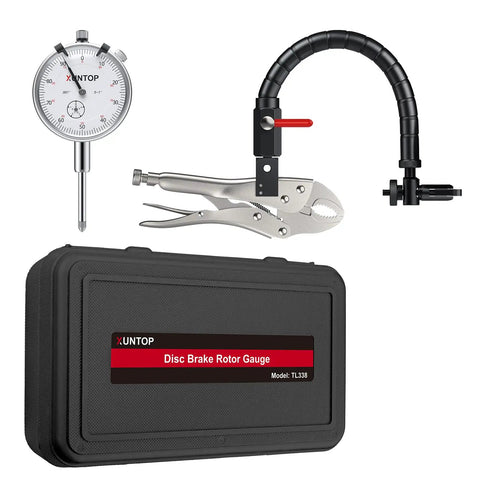 0 To 1 Inch Runout Gauge Set With Dial Indicator, 0.001 Inch Resolution, 13.77 Inch Flexible Arm, 7 Inch Locking Pliers