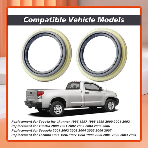 Front Wheel Hub Oil Seal Replacement Kit For Toyota 4Runner Tundra Sequoia Tacoma Front Right Bearing 90316-69001 Fits 1995 1996 1997 1998 1999 2000 2001 2002 2003 2004 2005 2006 2007
