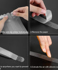 Step-by-step application of Grippy Non Slip Bathtub And Shower Stickers Set 24 Pieces 8 By 0.8 Inch Anti Skid Treads Tape