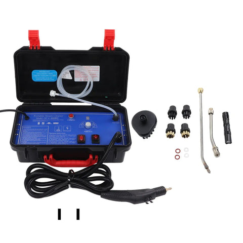 Heavy Duty Home Steam Cleaner With Stainless Steel And ABS Build 120C High Temp 3.5Bar Steam In 20 Seconds 1700W US Plug 110V Integrated Tool Box