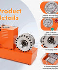Badass Shop Ready 110 Volt Electric Hydraulic Hose Crimper featuring eight pro grade dies and pressure gauge display.
