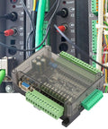 DC24V PLC Controller With 32 Bit MCU, 100kHz Pulse, 14 Digital Inputs And 10 Transistor Outputs installed on DIN rail