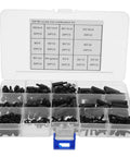 Heavy Duty Black Nylon M3 Hex Standoff Kits For Motherboards With Machine Screws Ensure Seamless Installations And Reduce Vibration Noise Perfect For Upgrading Your PC Build Today. black M3 nylon standoff kit in organizer box