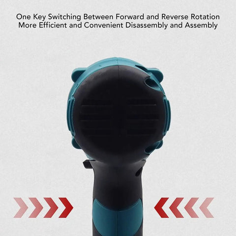 Heavy Duty Cordless Metal Shears With 360 Degree Rotating Head And Brushless Motor showing one key switch for forward and reverse rotation.