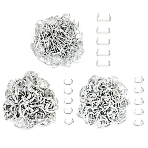 All In One 270 Piece Hog Ring Pliers Kit With Galvanized Rings in various sizes for upholstery and craft use