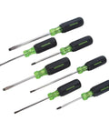 7 Piece Screwdriver Set With Cabinet Keystone And Phillips Drivers Includes Short And Long Cabinet Bits And Keystone Bits Handles Clearly Marked