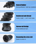 60 Piece Screw In Tire Repair Plugs Kit With Box And Driver On The Go Dual Size Rubber Plugs details with features description