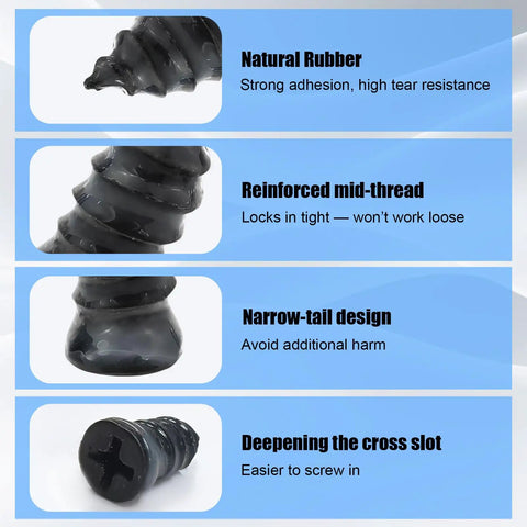Details of 100Pcs Screw In Tire Repair Plugs Kit With Box And Screwdriver For Cars Trucks Motorcycles And More Three Sizes Rubber Nails