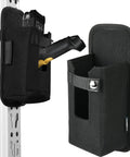 Rugged Barcode Scanner Holster With Ballistic Nylon Carrying Case For MC3300 Ultra Rugged Mobile Touch Computer Handheld Scanner Holder With Fastener Straps To Attach To Forklift Drop Safe Warehouse Ready