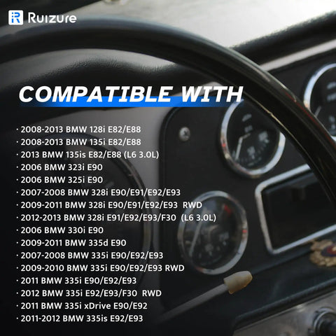 Image showing compatible models for Premium Front Abs Wheel Speed Sensor With Badass Durability For Rwd Bmw 1 Series And 3 Series.