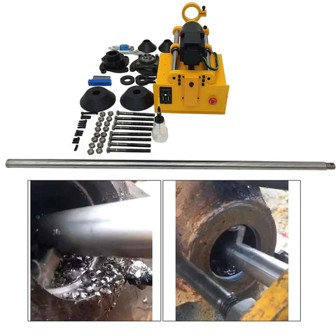 INTBUYING 110V XDT40-1 portable line boring machine with 4.9ft bar and accessories; front view